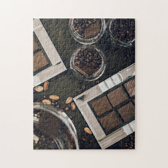 Roasted Coffee Beans & Dark Chocolate Jigsaw Puzzle (Vertical)