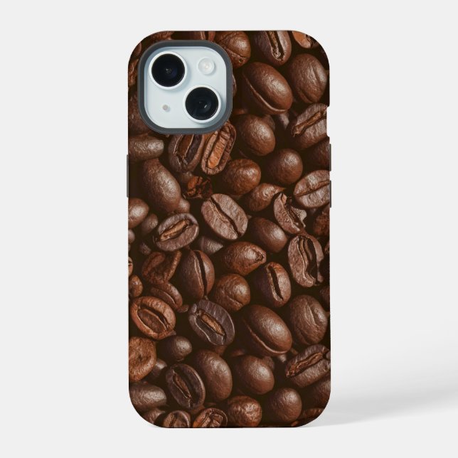 Roasted Coffee Beans iPhone 15 Case (Back)