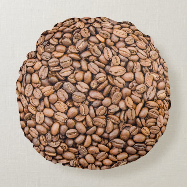 Roasted Coffee Beans: Organic Full Frame Round Cushion (Front)