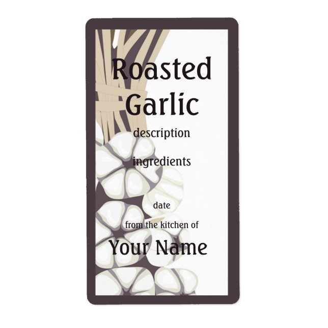 Roasted Garlic  Kitchen Label (Front)