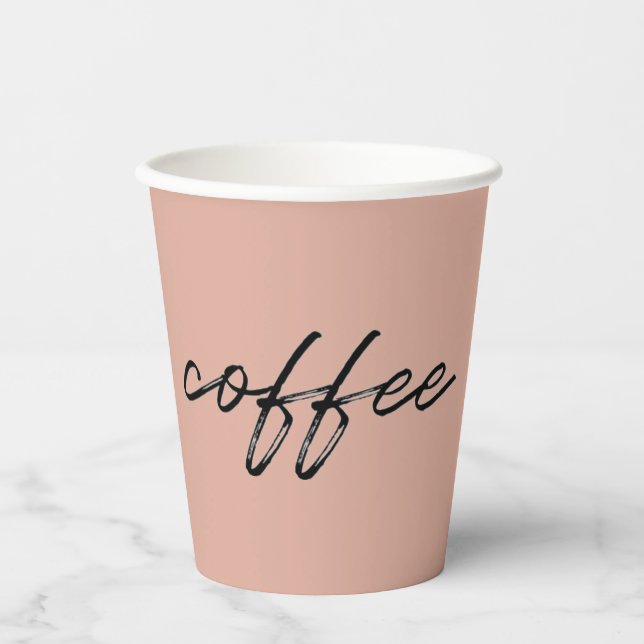 Roasted Peach Disposable Coffee Cups (Front)