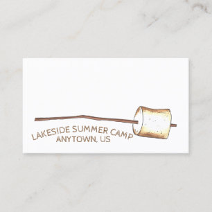 Roasted Toasted Marshmallow Camping Summer Camp Business Card