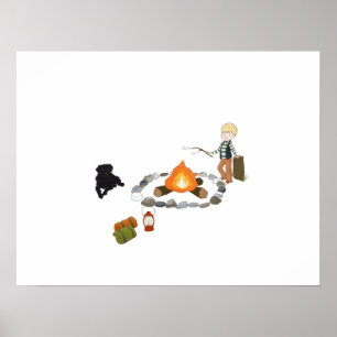 Roasting Marshmallows Poster