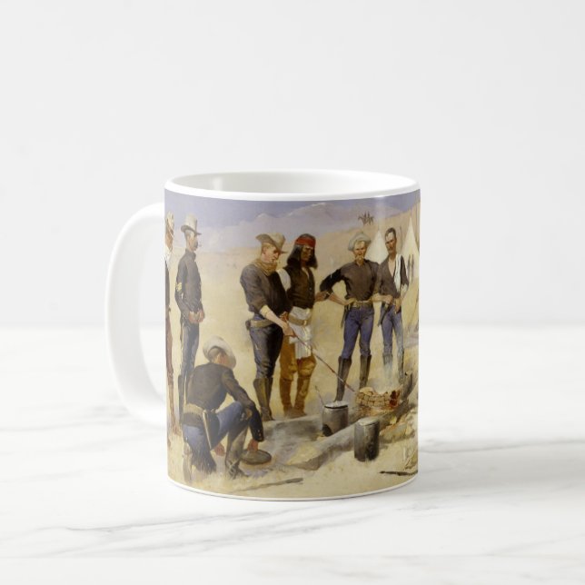 Roasting the Christmas Beef in a Cavalry Camp Coffee Mug (Front Left)