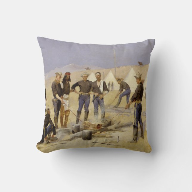 Roasting the Christmas Beef in a Cavalry Camp Cushion (Front)
