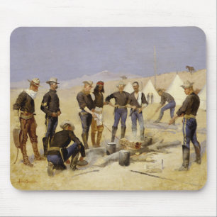 Roasting the Christmas Beef in a Cavalry Camp Mouse Mat