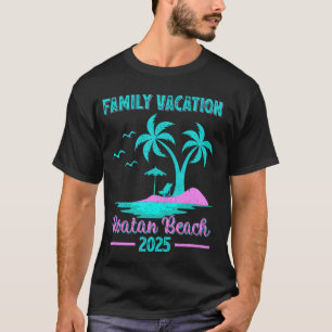 Roatan Beach Honduras Family Vacation 2025 Palm Tr T-Shirt