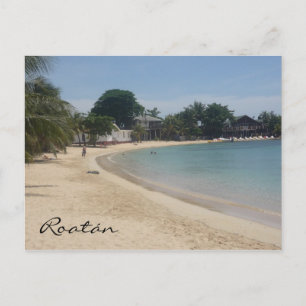 roatán beach postcard