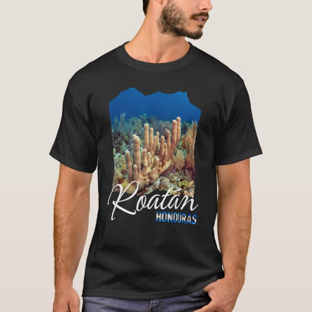 Roatan Honduras Coral Reef Scuba Diving Roatan T-Shirt (Front)