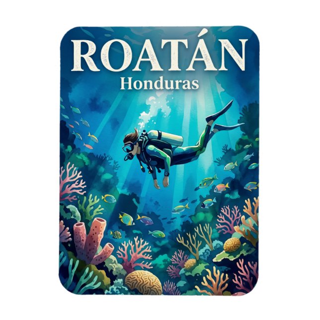 Roatán Honduras Magnet (Vertical)