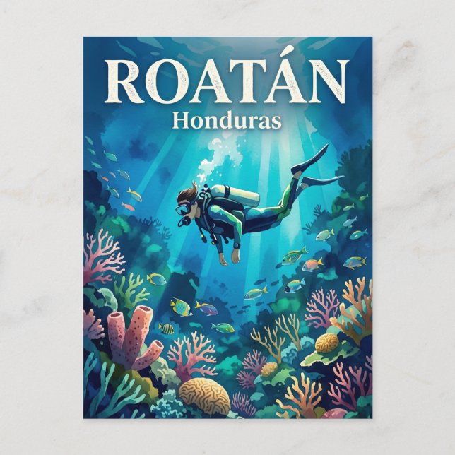 Roatán Honduras Postcard (Front)