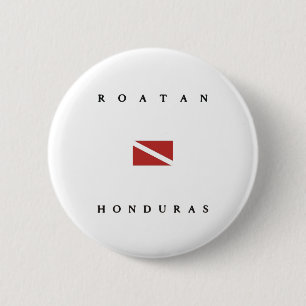 Roatan Honduras Scuba Dive Flag 6 Cm Round Badge