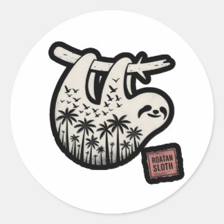 Roatan Honduras Sloth, Roatan Sloth, Roatan  Classic Round Sticker