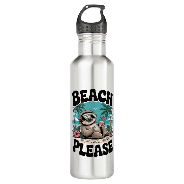 Roatan Honduras Sloth Summer 710 Ml Water Bottle (Front)