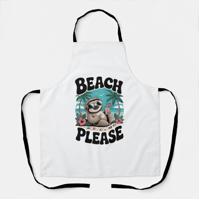 Roatan Honduras Sloth Summer Apron (Front)