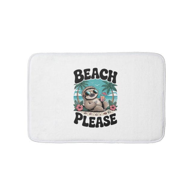 Roatan Honduras Sloth Summer Bath Mat (Front)