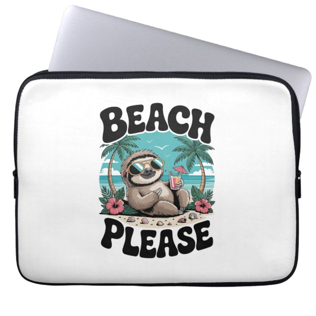 Roatan Honduras Sloth Summer Laptop Sleeve (Front)