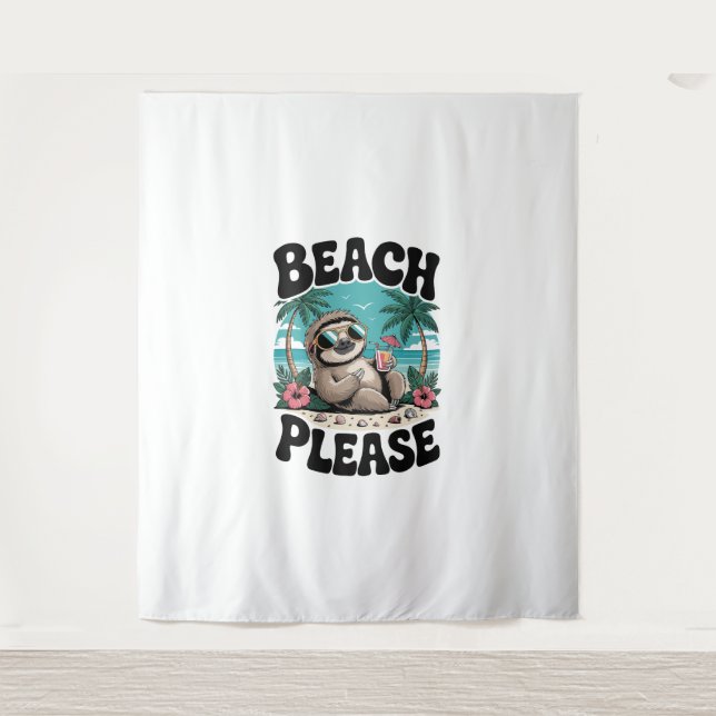 Roatan Honduras Sloth Summer Tapestry (Front)