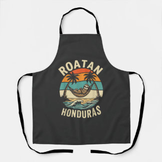 Roatan Honduras Sloth T-Shirt Apron