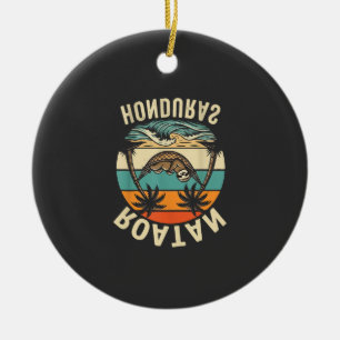 Roatan Honduras Sloth T-Shirt Ceramic Tree Decoration