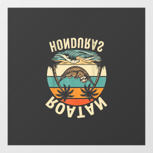 Roatan Honduras Sloth T-Shirt Window Cling
