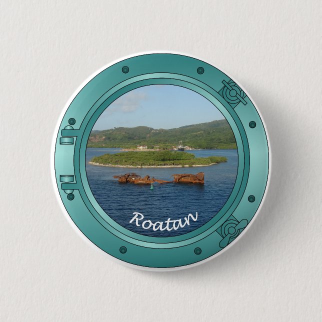 Roatan Porthole 6 Cm Round Badge (Front)