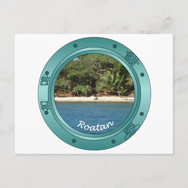 Roatan Porthole Postcard (Front)