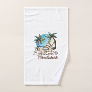 Roatan Sloth Animal Lovers For Men Women Kids Long Hand Towel