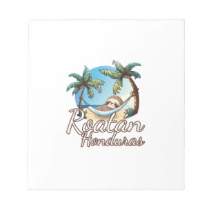 Roatan Sloth Animal Lovers For Men Women Kids Long Notepad