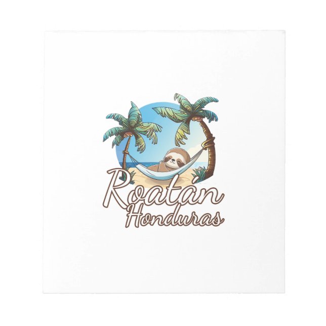 Roatan Sloth Animal Lovers For Men Women Kids Long Notepad (Front)