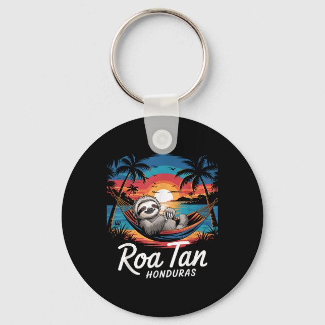 Roatan Sloth, Roatan Honduras Sloth, Roatan  Key Ring (Front)
