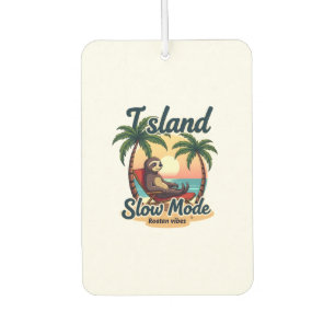 Roatan Sloth Vintage Island Relax Graphic 2 Car Air Freshener