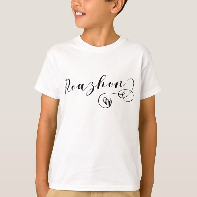 Roazhon, Rennes Flag in Heart, Breton T-Shirt (Front)