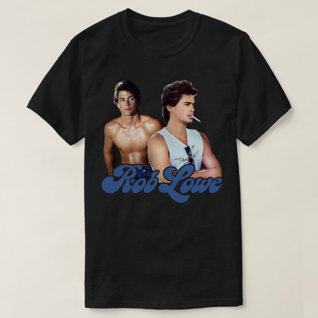 Rob Lowe Sexy 80s Aesthetic Design T-Shirt (Design Front)