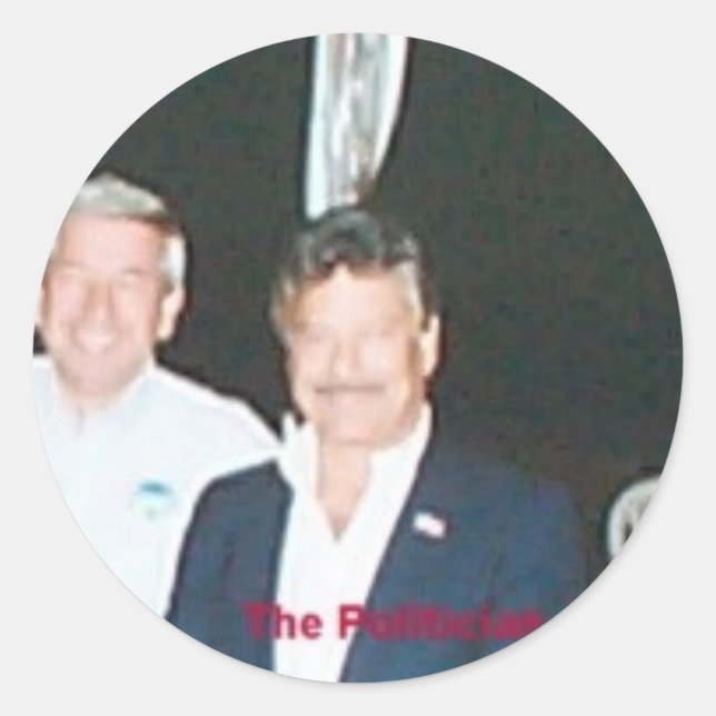 rob politician classic round sticker (Front)