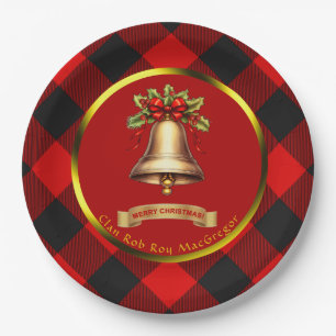 Rob Roy MacGregor Tartan Personalised Christmas Paper Plate