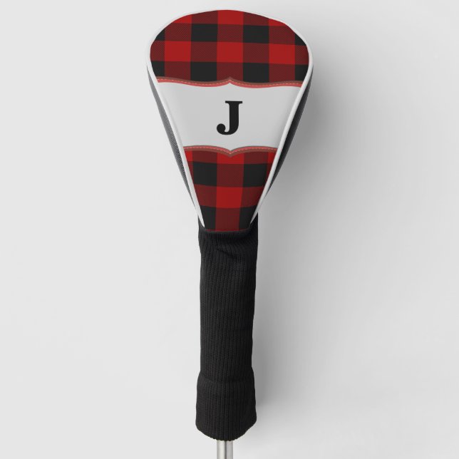 Rob Roy Tartan Red & Black Golf Club Driver Cover (Front)