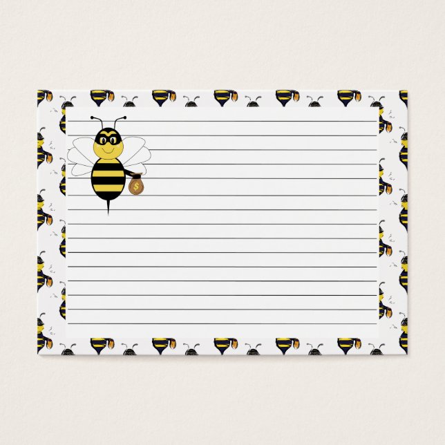 RobBee Bumble Bee Recipe Card (Front)