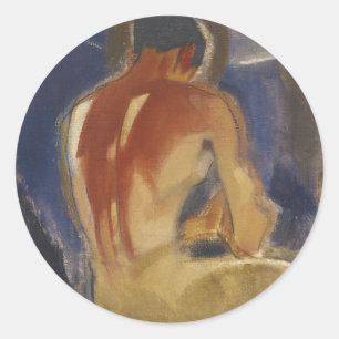 Robber at the Gate of Paradise, Helene Schjerfbeck Classic Round Sticker