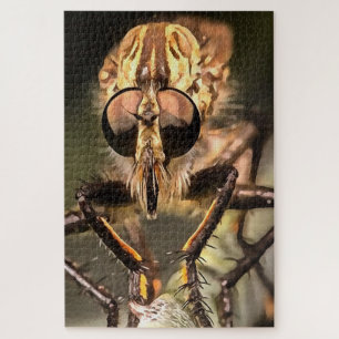 Robber Fly Profile Asildae Artistic Close Up Jigsaw Puzzle