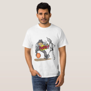 Robber vs tin man basketball duo T-Shirt