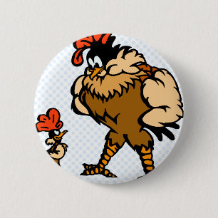 Robbey Rooster 6 Cm Round Badge