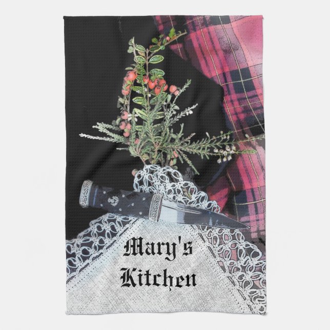 Robbie Burns casual tea towel (Vertical)