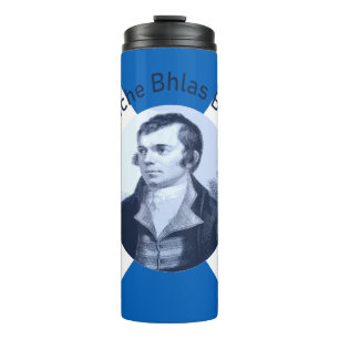 Robbie Burns - In Blue Oidhche Bhlas Burns Saltire Thermal Tumbler