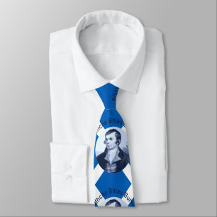 Robbie Burns - In Blue Oidhche Bhlas Burns Saltire Tie