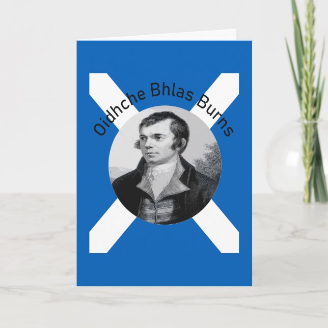 Robbie Burns - In Grey Oidhche Bhlas Burns Holiday Card (Front)