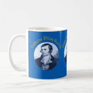 Robbie Burns - Oidhche Bhlas Burns Yellow Text Coffee Mug