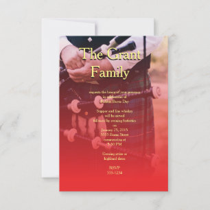 Robbie Burns Scotland Sentimental Party Invitation