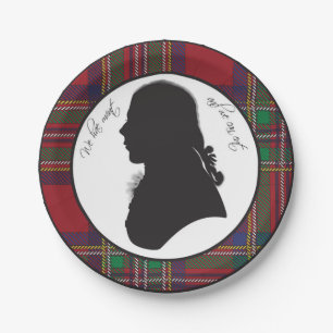 Robbie Burns silhouette Paper Plate