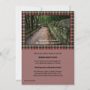 Robbie Burns Social Media Invitation